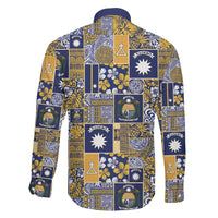 Ekamawir omo Nauru Family Matching Short Sleeve Bodycon Dress and Hawaiian Shirt Pacific Patchwork Xmas Vibes LT9 - Polynesian Pride