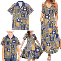 Ekamawir omo Nauru Family Matching Summer Maxi Dress and Hawaiian Shirt Pacific Patchwork Xmas Vibes LT9 - Polynesian Pride