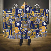 Ekamawir omo Nauru Hooded Blanket Pacific Patchwork Xmas Vibes - Polynesian Pride