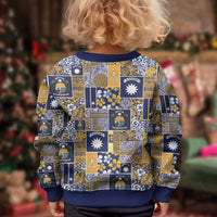 Ekamawir omo Nauru Kid Ugly Christmas Sweater Pacific Patchwork Xmas Vibes - Polynesian Pride