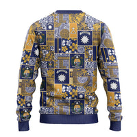 Ekamawir omo Nauru Ugly Christmas Sweater Pacific Patchwork Xmas Vibes - Polynesian Pride