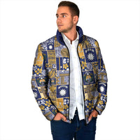 Ekamawir omo Nauru Padded Jacket Pacific Patchwork Xmas Vibes - Polynesian Pride
