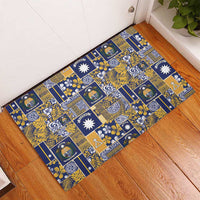 Ekamawir omo Nauru Rubber Doormat Pacific Patchwork Xmas Vibes - Polynesian Pride