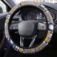 Ekamawir omo Nauru Steering Wheel Cover Pacific Patchwork Xmas Vibes - Polynesian Pride