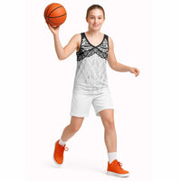 New Zealand Koru Fern Custom Basketball Jersey Simple Taniko Motif - Polynesian Pride