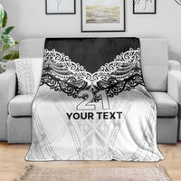 New Zealand Koru Fern Custom Blanket Simple Taniko Motif