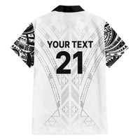 New Zealand Koru Fern Custom Family Matching Off The Shoulder Long Sleeve Dress and Hawaiian Shirt Simple Taniko Motif