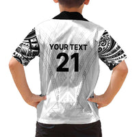 New Zealand Koru Fern Custom Family Matching Puletasi and Hawaiian Shirt Simple Taniko Motif