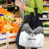 New Zealand Koru Fern Custom Grocery Bag Simple Taniko Motif