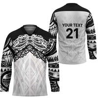 New Zealand Koru Fern Custom Hockey Jersey Simple Taniko Motif LT9 - Polynesian Pride