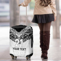 New Zealand Koru Fern Custom Luggage Cover Simple Taniko Motif