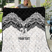 New Zealand Koru Fern Custom Quilt Simple Taniko Motif