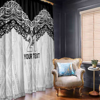 New Zealand Koru Fern Custom Window Curtain Simple Taniko Motif