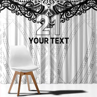 New Zealand Koru Fern Custom Window Curtain Simple Taniko Motif