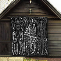 New Zealand Maori Taniko Quilt Black Kowhaiwhai Puhoro LT9 - Polynesian Pride
