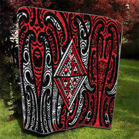 New Zealand Maori Taniko Quilt Red Kowhaiwhai Puhoro LT9 - Polynesian Pride