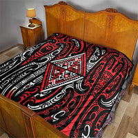 New Zealand Maori Taniko Quilt Red Kowhaiwhai Puhoro LT9 - Polynesian Pride