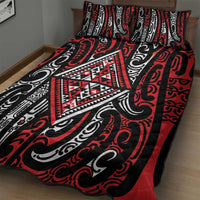 New Zealand Maori Taniko Quilt Bed Set Red Kowhaiwhai Puhoro LT9 - Polynesian Pride