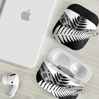 New Zealand Silver Fern AirPods Case Maori Koru Mixed Taniko Pattern - Polynesian Pride