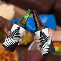 New Zealand Silver Fern 4 in 1 Can Cooler Tumbler Maori Koru Mixed Taniko Pattern LT9 - Polynesian Pride
