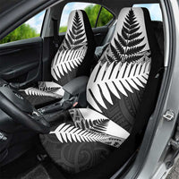 New Zealand Silver Fern Car Seat Cover Maori Koru Mixed Taniko Pattern