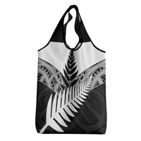 New Zealand Silver Fern Grocery Bag Maori Koru Mixed Taniko Pattern LT9 - Polynesian Pride