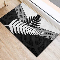 New Zealand Silver Fern Rubber Doormat Maori Koru Mixed Taniko Pattern LT9 - Polynesian Pride