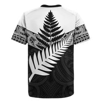 New Zealand Silver Fern Rugby Jersey Maori Koru Mixed Taniko Pattern LT9 - Polynesian Pride