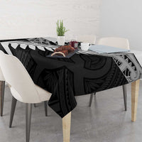 New Zealand Silver Fern Tablecloth Maori Koru Mixed Taniko Pattern LT9 - Polynesian Pride