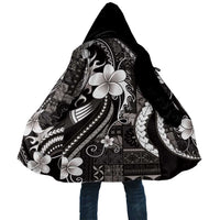 Samoa Siapo Tribal Pattern Cloak Black Polynesian Plumeria Tapa Motif