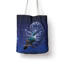 Tui Bird Matariki Galaxy Tote Bag Koru Silver Fern Aotearoa