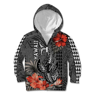 Hawaii Hammerhead Shark Kid Hoodie Polynesian Vintage Vibes LT9 - Polynesian Pride
