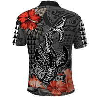 Custom Hawaii Hammerhead Shark Polo Shirt Polynesian Vintage Vibes LT9 - Polynesian Pride