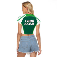 Polynesian Pride Cook Islands Rugby Raglan Cropped T Shirt No1 LT9 - Polynesian Pride