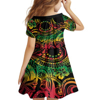 Cook Islands 15 Stars Family Matching Tank Maxi Dress and Hawaiian Shirt Kuki Airani Polynesian Tribal Wave Tattoo LT9 - Polynesian Pride