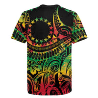 Cook Islands 15 Stars Rugby Jersey Kuki Airani Polynesian Tribal Wave Tattoo