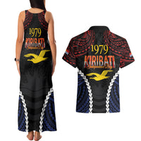 Kiribati 45th Anniversary Independence Day Couples Matching Tank Maxi Dress and Hawaiian Shirt Since 1979 LT9 - Polynesian Pride