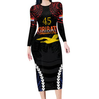Kiribati 45th Anniversary Independence Day Family Matching Long Sleeve Bodycon Dress and Hawaiian Shirt Since 1979