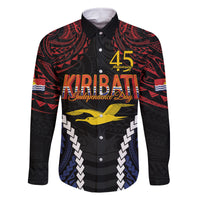 Kiribati 45th Anniversary Independence Day Family Matching Off Shoulder Short Dress and Hawaiian Shirt Since 1979