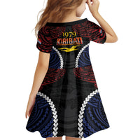 Kiribati 45th Anniversary Independence Day Kid Short Sleeve Dress Since 1979 LT9 - Polynesian Pride