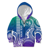 Custom King Kamehameha Day Hawaii Kid Hoodie Paradise of the Pacific Tribal Kakau - Gradient LT9 - Polynesian Pride