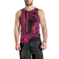 Custom King Kamehameha Day Hawaii Men Tank Top Paradise of the Pacific Tribal Kakau - Pink LT9 - Polynesian Pride