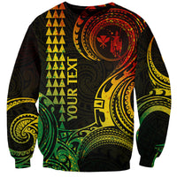 Custom King Kamehameha Day Hawaii Sweatshirt Paradise of the Pacific Tribal Kakau - Reggae LT9 Unisex Reggae - Polynesian Pride