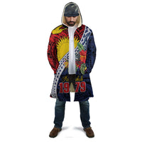 Flag of Kiribati Polynesian Pattern Cloak Est 1979 With Tropical Flowers - Polynesian Pride