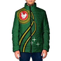 Manua Islands Polynesian Style Padded Jacket LT9 Men Green - Polynesian Pride