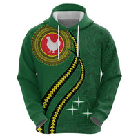 Manua Islands Polynesian Style Zip Hoodie