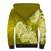 Polynesian Sherpa Hoodie Pacific Flower Mix Floral Tribal Tattoo Yellow Vibe LT9 - Polynesian Pride