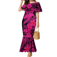 Aloha Hawaii Mermaid Dress Hammerhead Shark Tattoo Polynesian Summer - Pink LT9 Women Pink - Polynesian Pride