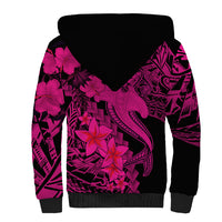 Aloha Hawaii Sherpa Hoodie Hammerhead Shark Tattoo Polynesian Summer - Pink LT9 - Polynesian Pride