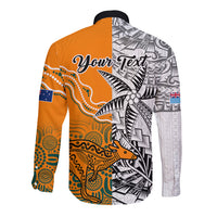 personalised-fiji-australia-rugby-long-sleeve-button-shirt-world-cup-2023-polynesia-tapa-mixed-indigenous-aboriginal